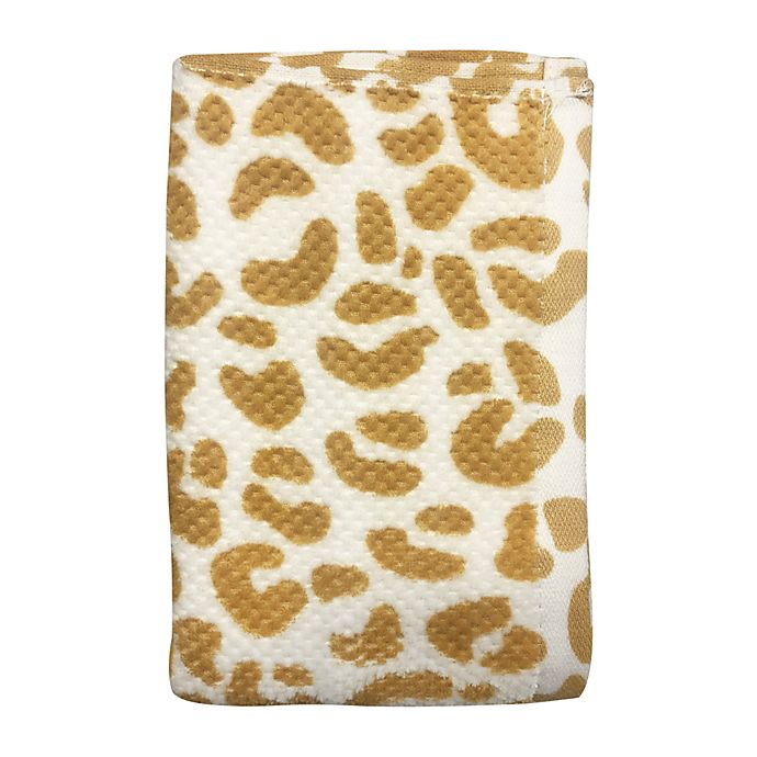 Wild Sage™ Leopard Hand Towel in Yolk Yellow