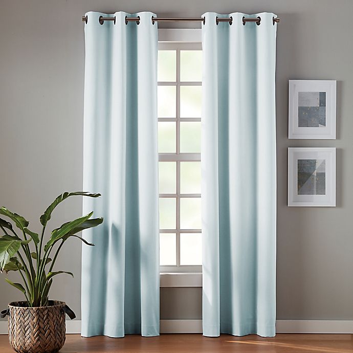 Simply Essential™ Robinson 63-Inch Blackout Curtain Panels in Warm Blue (Set of 2)