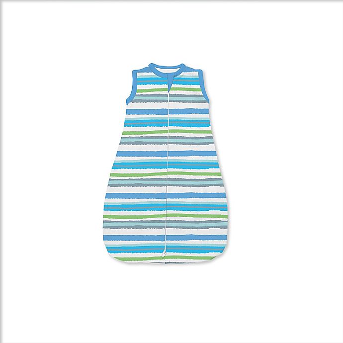 SwaddleMe® Small Painted Stripes Night Sack Sleeper in Blue/Green