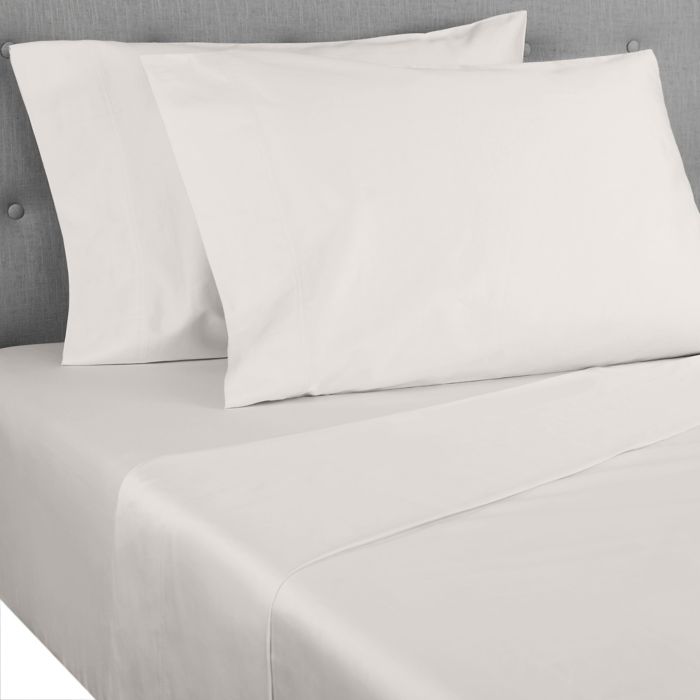 Sábana plana queen NestWell™ de 400 hilos color blanco garceta Bed