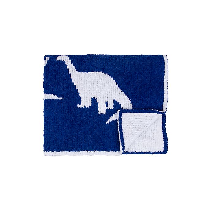 Tadpoles Dino Chenille Blanket in Blue