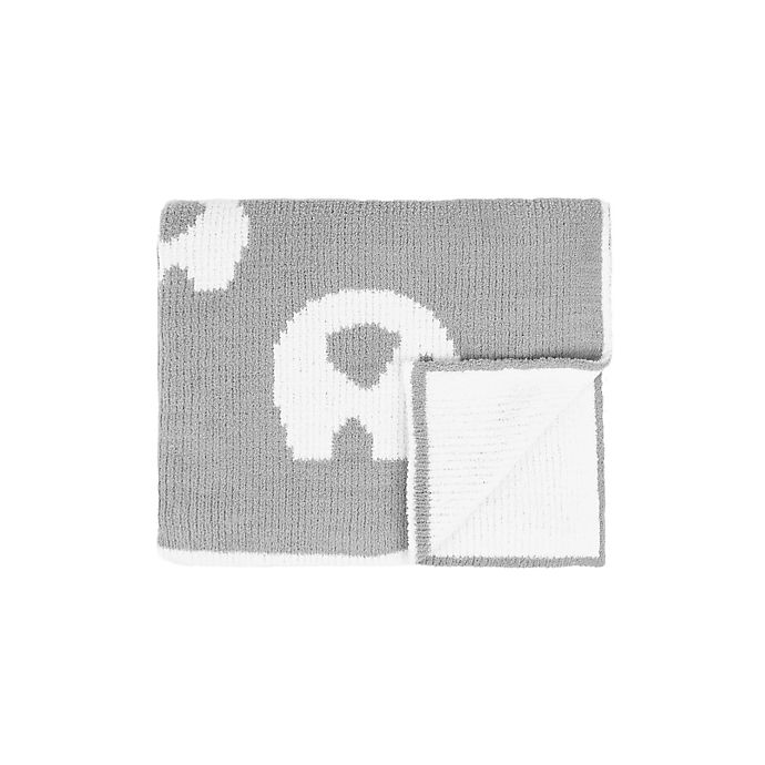 Tadpoles Elephant Chenille Blanket in Grey
