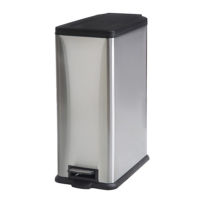 Squared Away™ Stainless Steel 45-Liter Rectangle Step-On Trash Can