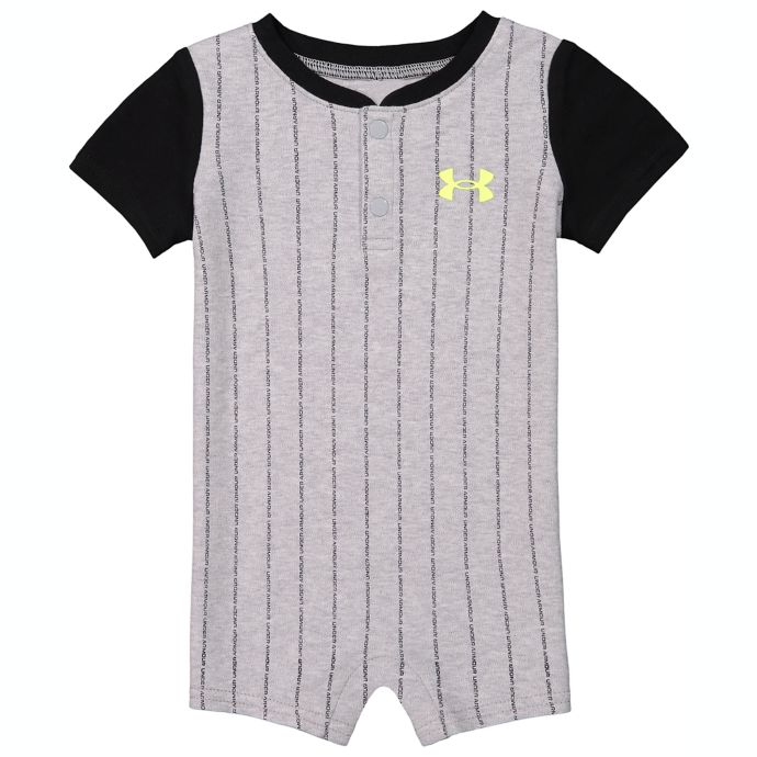 Under Armour® Pinstripe Romper in Grey Bed Bath & Beyond