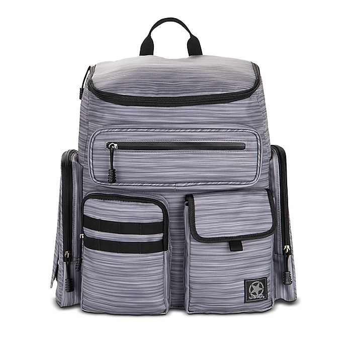 Jeep® Adventurers Heritage Diaper Backpack in Grey