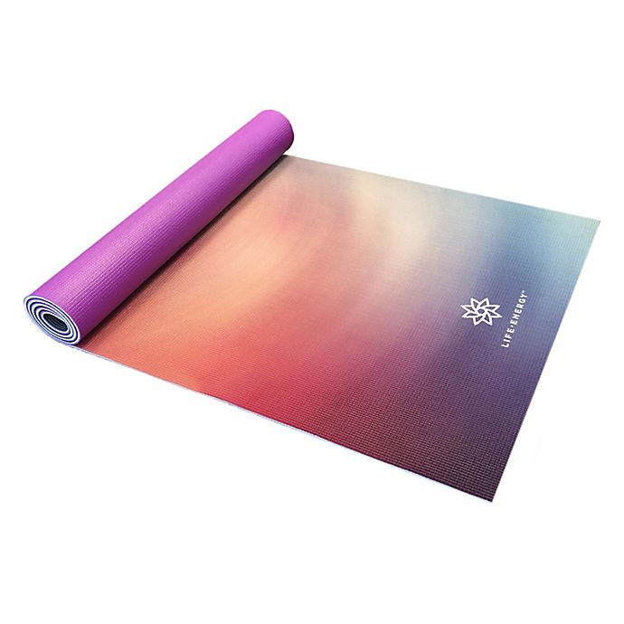 Life Energy Karuna Reversible Non-Slip Yoga Mat in Purple/Orange