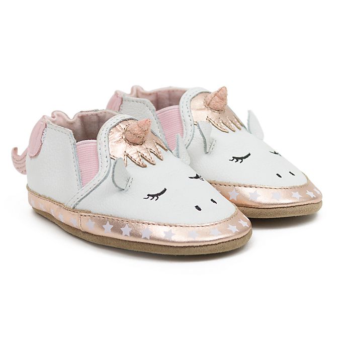 Robeez® Size 0-6M Evie Casual Shoe in White/Pink