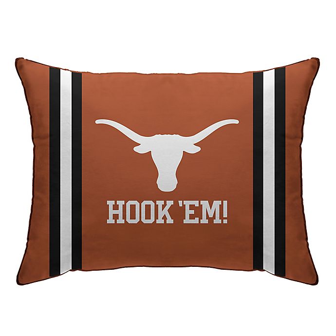 University of Texas - Austin Collegiate Standard Stripe Logo Bed Pillow