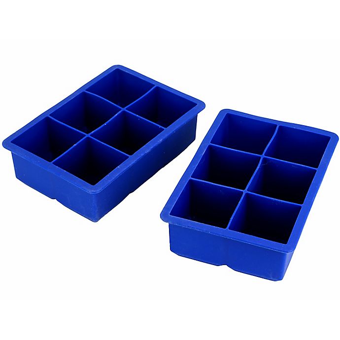Our Table™ 2-Piece King Size Ice Cube Trays Set in Grey
