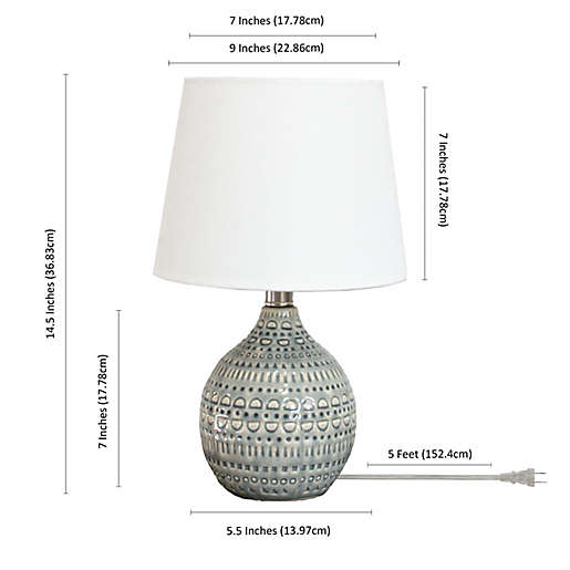 Wild Sage Table Lamp In Grey With, 14 Table Lamp Shades