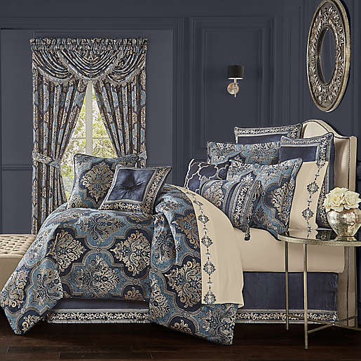J Queen New York Middlebury 4 Piece, Navy Blue Bedding Sets King
