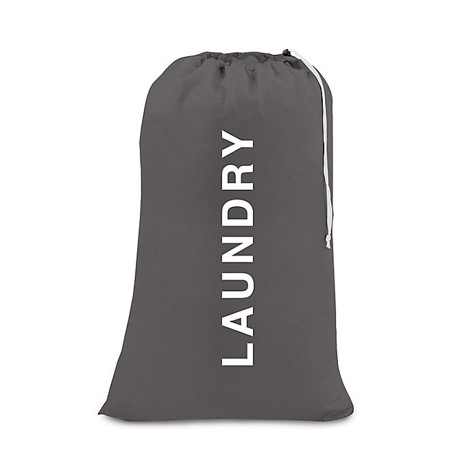 Simply Essential™ Text Laundry Bag in Grey