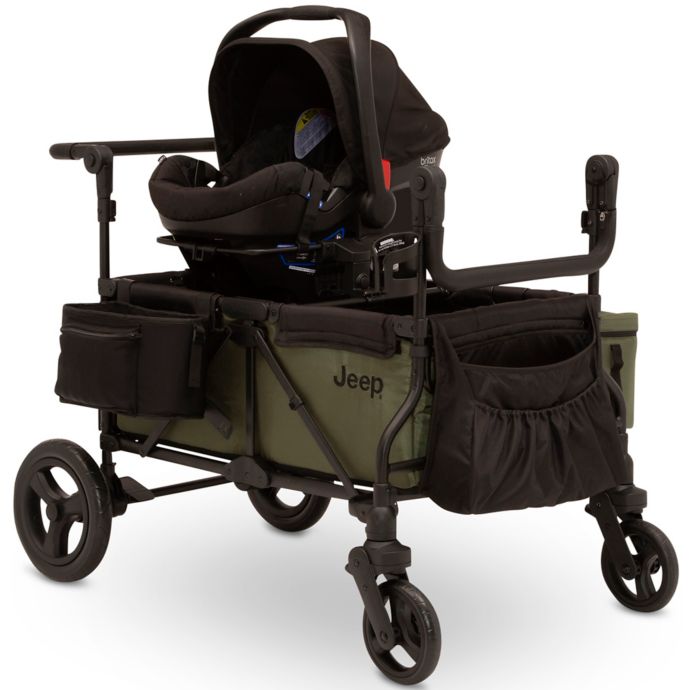 Jeep Wrangler Deluxe Stroller Wagon By Delta Children In Black Bed Bath Beyond