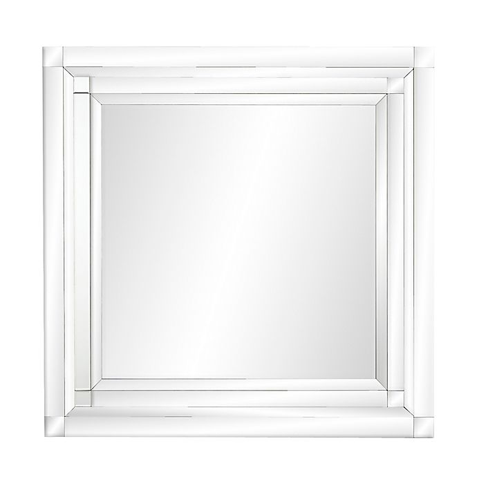 Ridge Road Décor Glam 39.5-Inch x 39.5-Inch Wood Wall Mirror in Clear