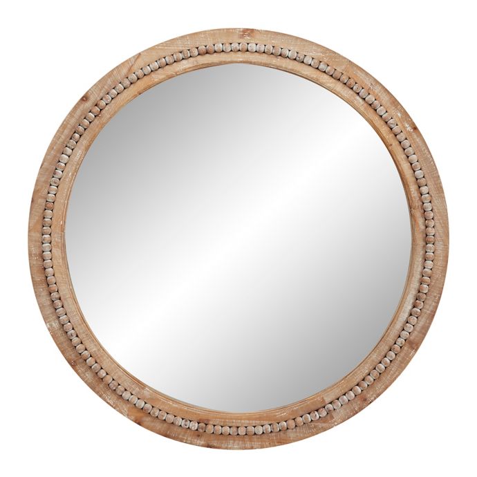 Natural Carved Wood Round Mirror Mirror Ideas