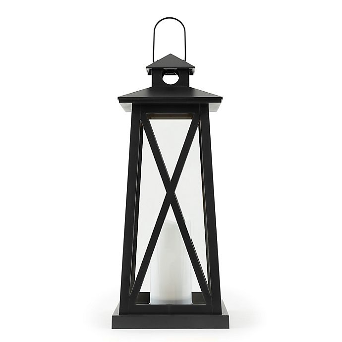 Sterling & Noble 18.75-Inch LED Lantern in Satin Black