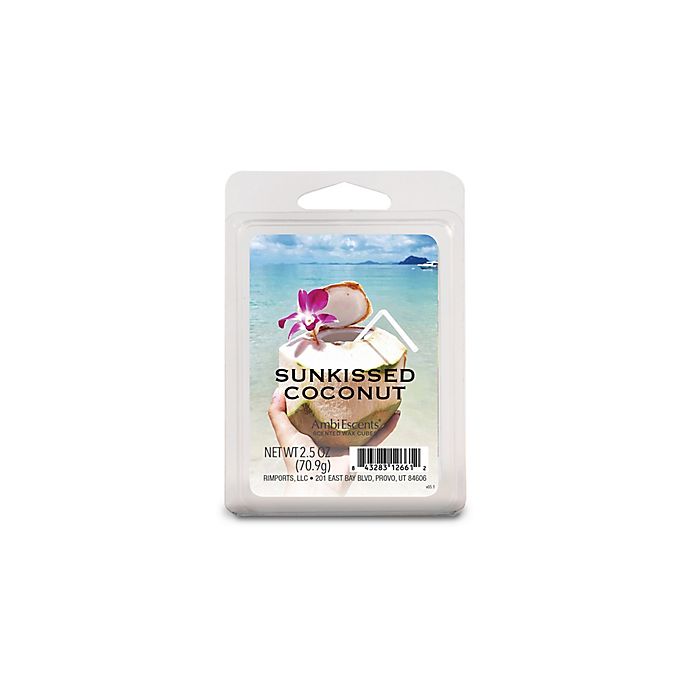 AmbiEscents™ Sunkissed Coconut 6-Pack Scented Wax Cubes in White