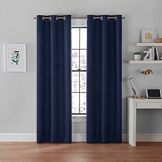 Brookstone® Galaxy 63-Inch 100% Blackout Grommet Window Curtain Panels in Navy (Set of 2)
