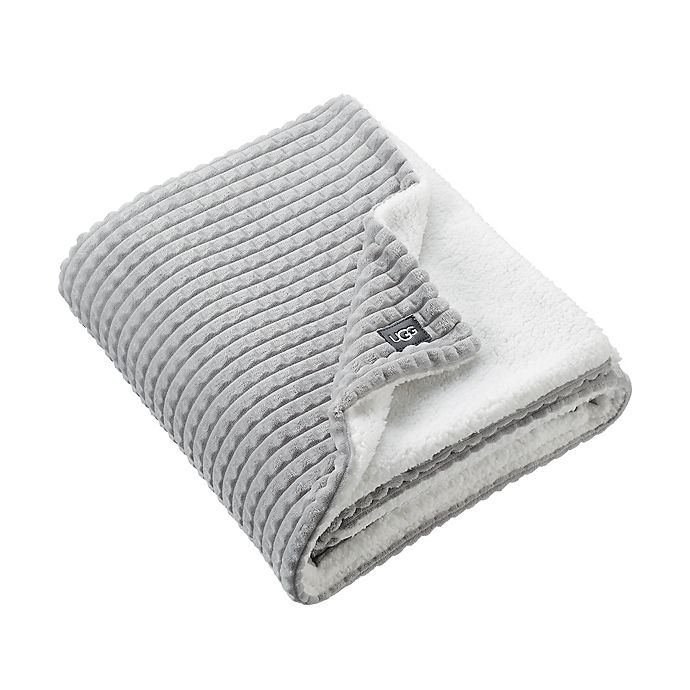 UGG® Avery Textured Throw Blanket in Seal Grey Rivet