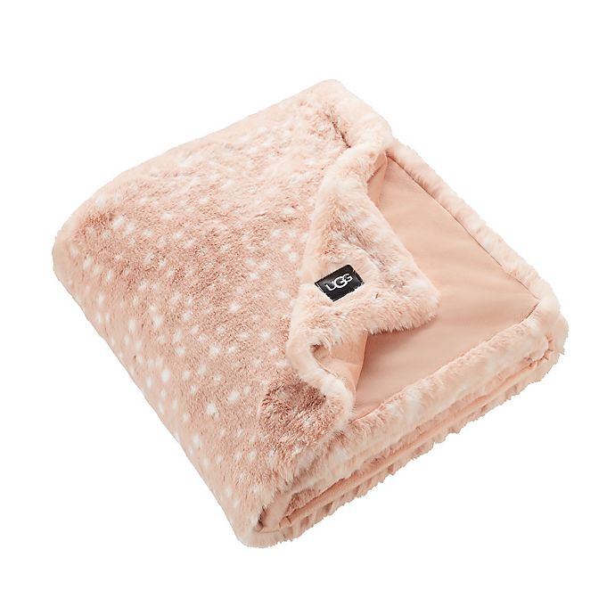 UGG® Elsie Faux Fur Throw Blanket in Quartz