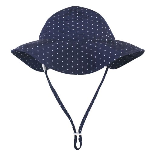 Hudson Baby Floppy Navy Dot Sun Protection Hat Buybuy Baby