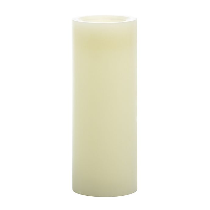 Simply Essential 3-Inch Diameter Smooth Wax LED Pillar Candle