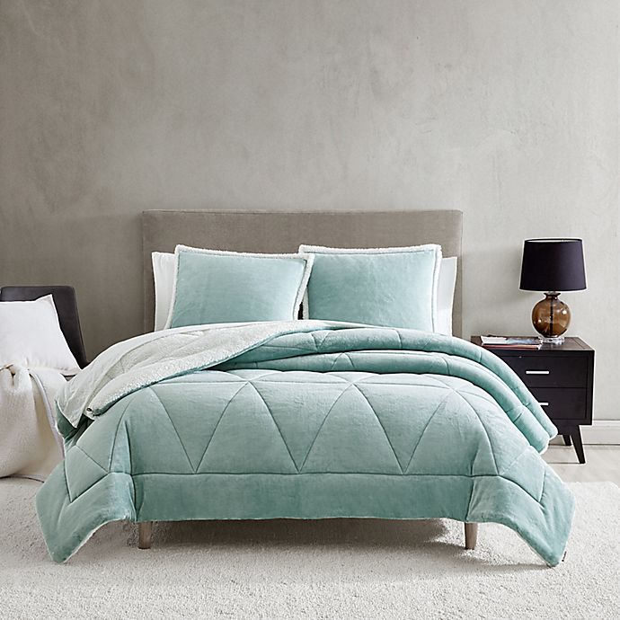 UGG® Avery 3-Piece Reversible Full/Queen Comforter Set in Blue Crush