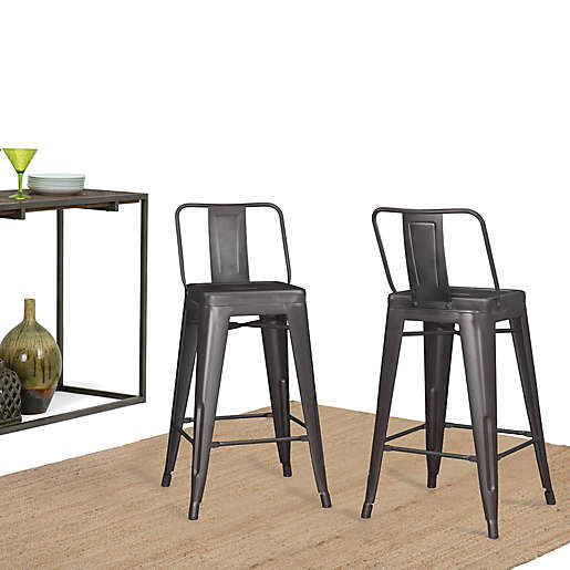 Metal Counter Height Stools, What Height Should Kitchen Bar Stools Bed Bath And Beyond