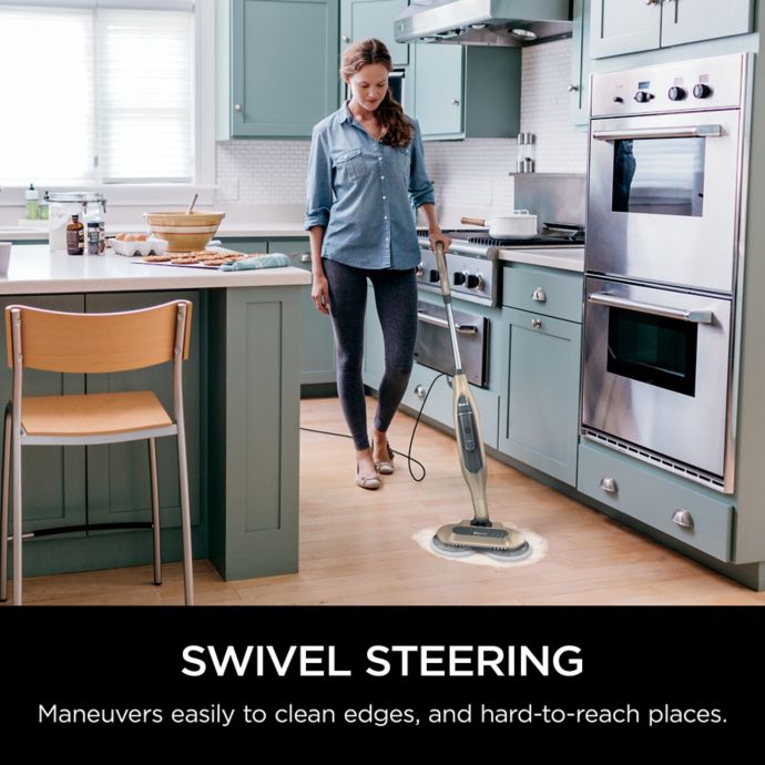 Shark® Steam & Scrub Steam Mop in Green/Silver