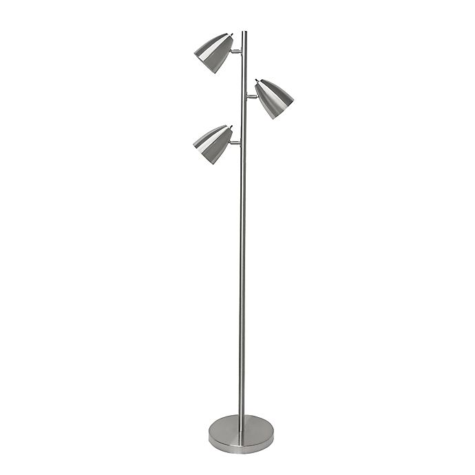 Simply Essential™ 3-Light Floor Lamp in Chrome with Metal Shade