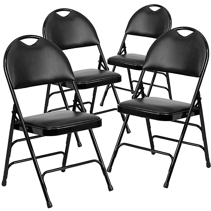Flash Furniture Fabric 4-Pack Folding Chair in