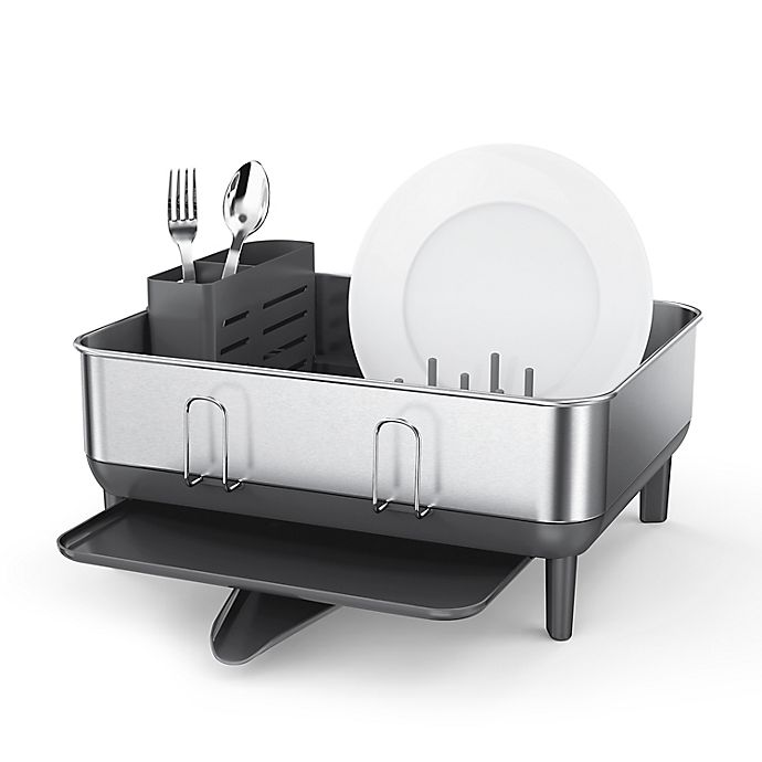simplehuman® Stainless Steel Frame Compact Dish Rack