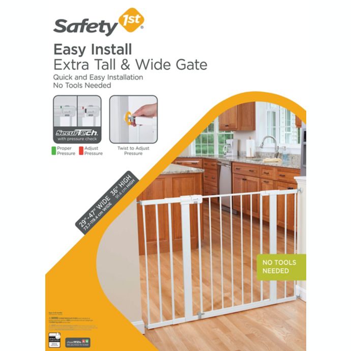 Safety 1st® Easy Install Extra Tall and Wide Gate in White