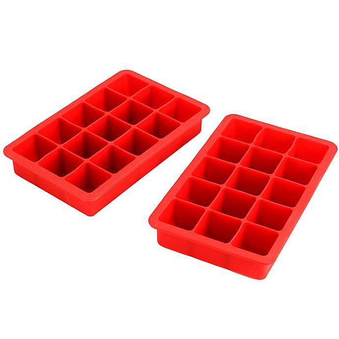 Easy-Release Silicone Ice Cube Trays with lids,CUBEX Ice Cube Trays 3-Pack 