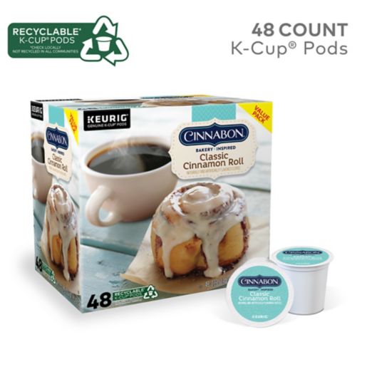 Cinnabon Classic Cinnamon Roll Flavored Coffee Keurig K Cup Pods 48 Count Bed Bath Beyond