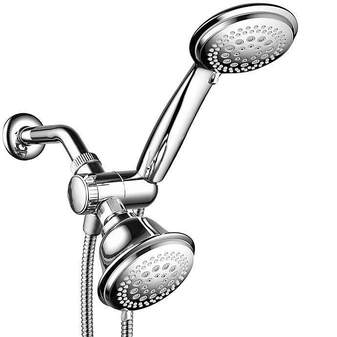 4" 3-Way Dual Shower Head Combo 3-Spray Setting Bath Chrome Rainfall Shower US 