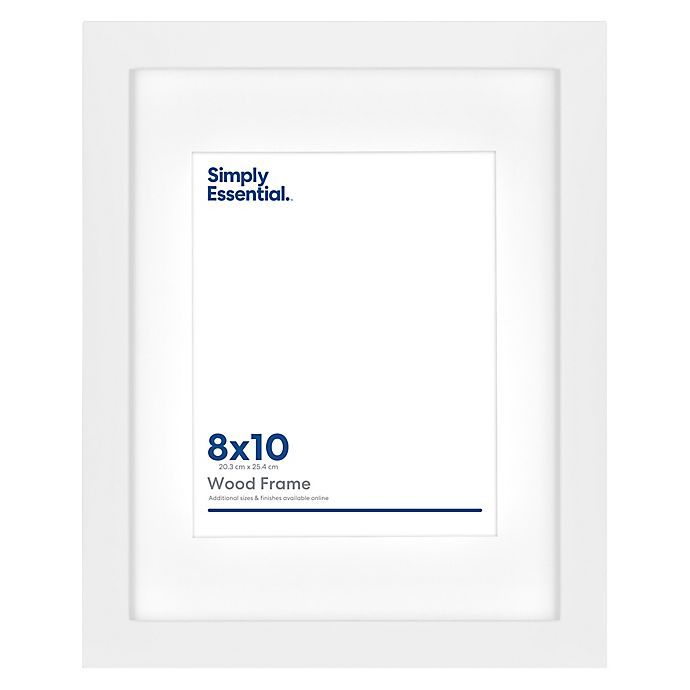 Simply Essential™ Gallery 8-Inch x 10-Inch Matted Wood Wall Frame in White