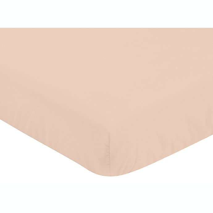 Sweet Jojo Designs® Watercolor Floral Fitted Crib Sheet in Peach
