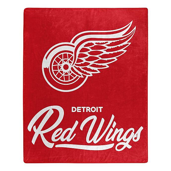 NHL Detroit Red Wings Signature Raschel Throw Blanket