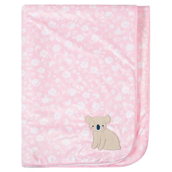 Just Born® Floral Koala Plush Blanket in Pink
