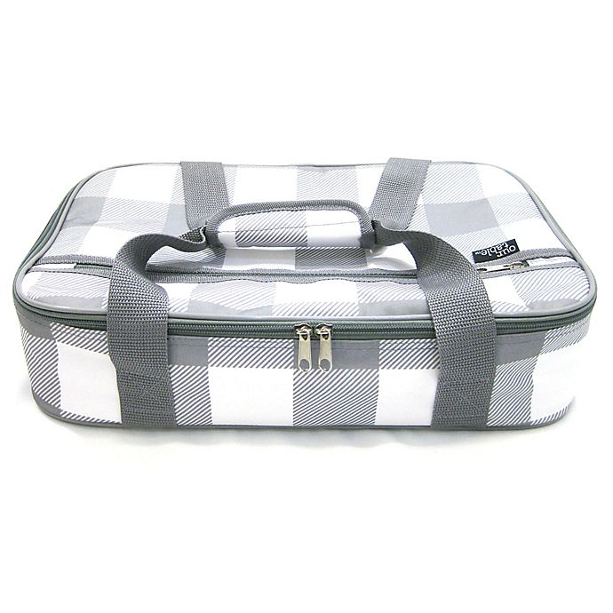 Our Table™ Casserole Tote in Grey Plaid