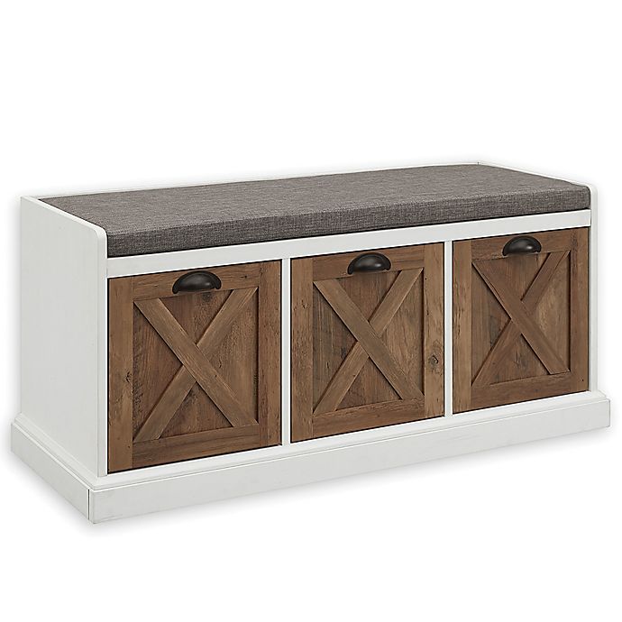 Forest Gate™ 3-Drawer Farmhouse Bench with Cushion