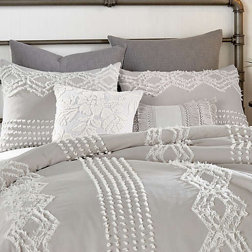 Peri Home Cut Geo Comforter Set Bed, Peri Home Cut Geo Duvet Cover Lilac