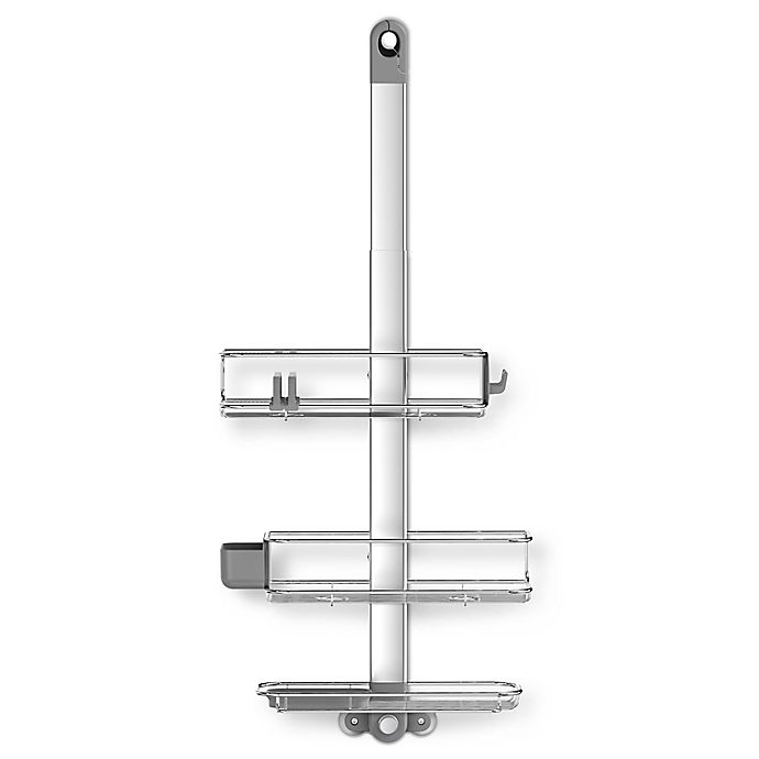 simplehuman® Adjustable Shower Caddy Plus in Stainless Steel