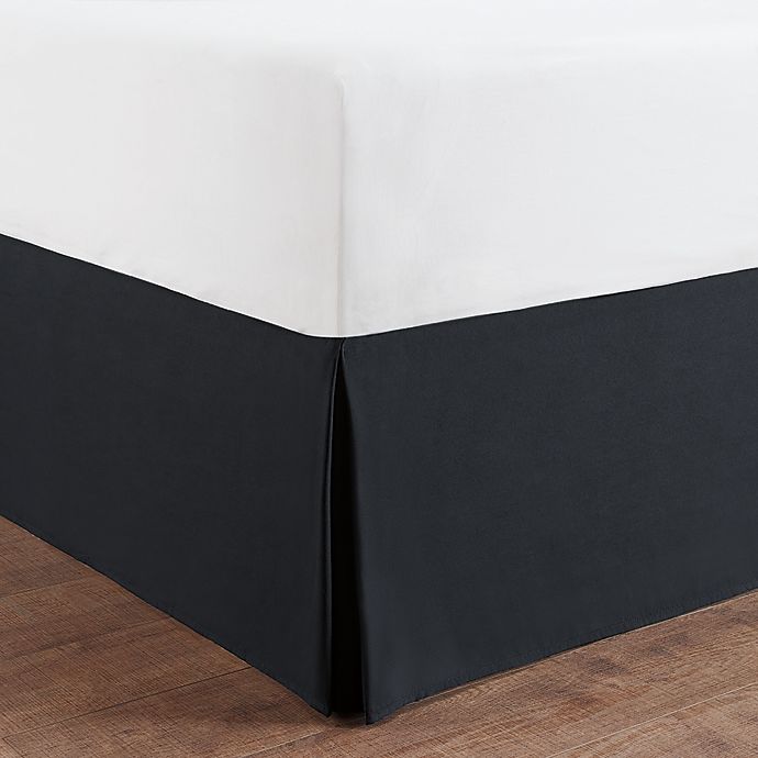 Simply Essential™ Microfiber Twin Tailored Bed Skirt in Black