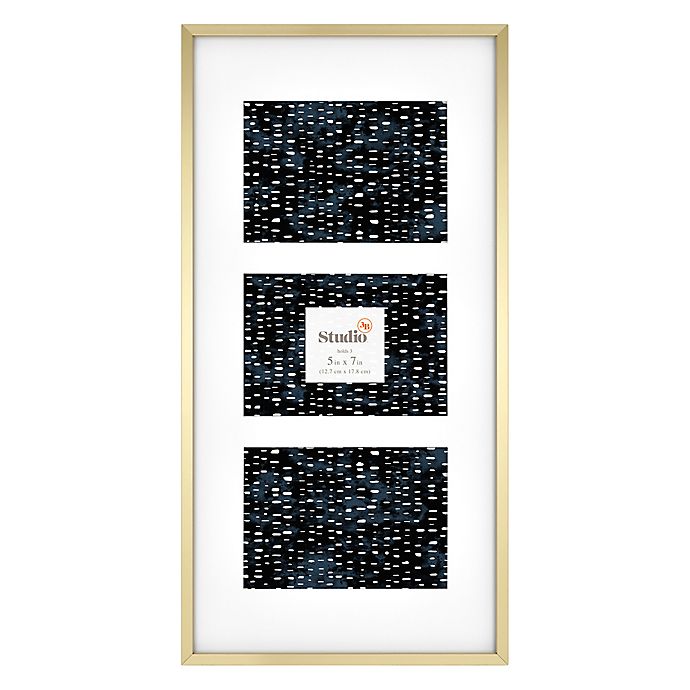 Studio 3B™ 3-Opening 5-Inch x 7-Inch Matted Frame in Gold