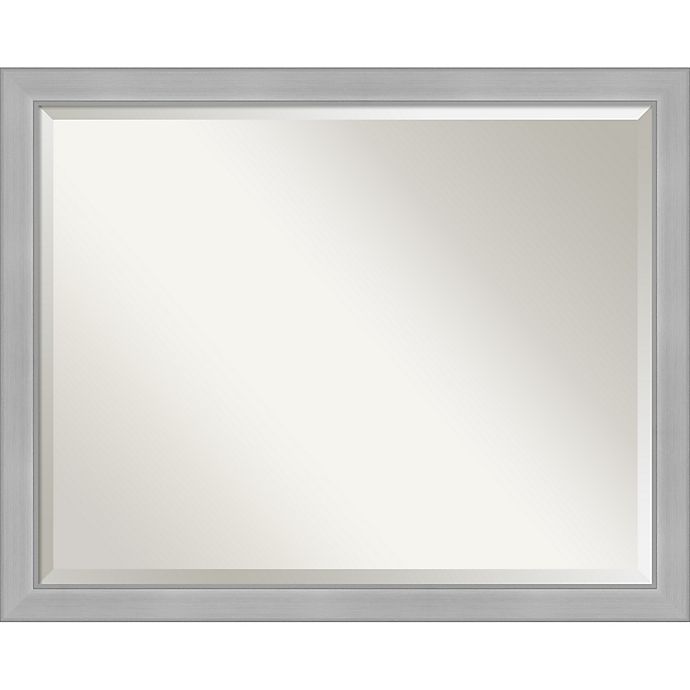Brushed Nickel Framed Wall Mirror In, Brushed Nickel Mirror Bed Bath Beyond