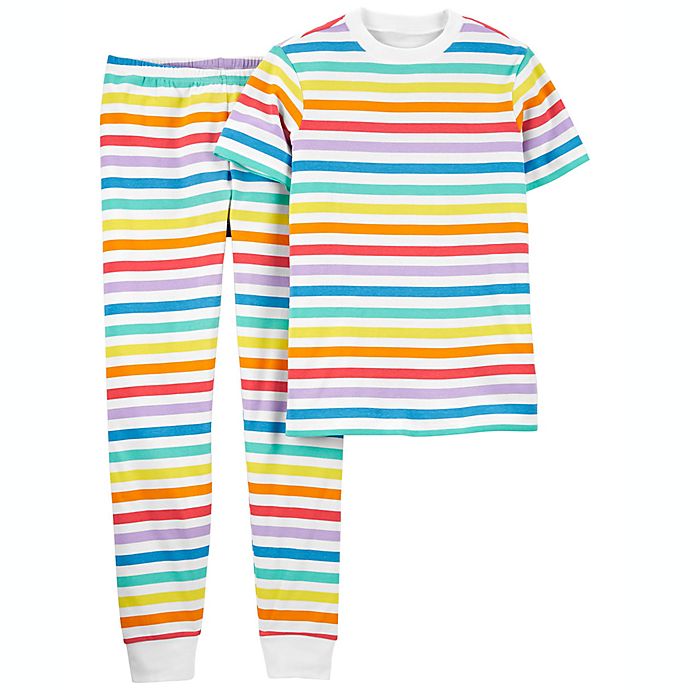 carter's® Adult 2-Piece Striped Pajama Set in Rainbow Pride