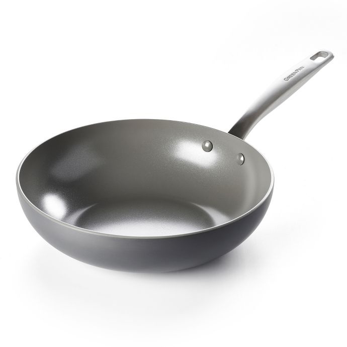 Greenpan Chatham Nonstick 11 Inch Ceramic Wok In Grey Bed Bath Beyond