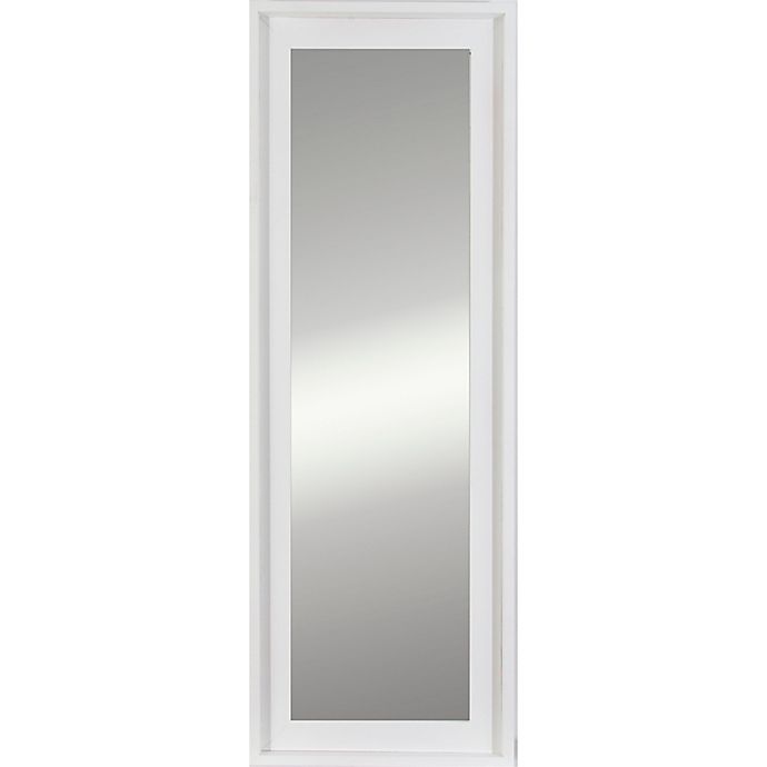 Patton Wall Décor 19-Inch x 57-Inch Wood Leaner Mirror in White